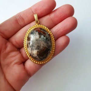 Oval Natural Stone Pendant
